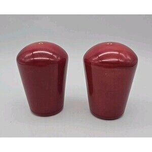 Vintage Burgundy Salt & Pepper Set Japan